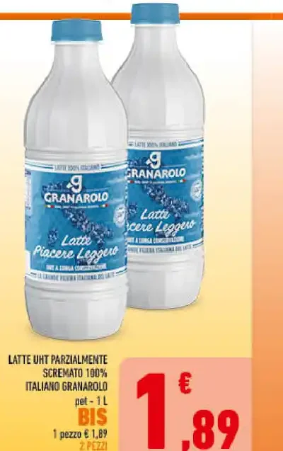 Latte UHT parzialmente scremato Granarolo