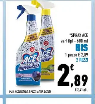 Ace spray detergente