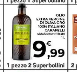Olio extravergine di oliva italiano Carapelli