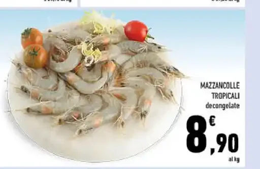 Mazzancolle tropicali congelate