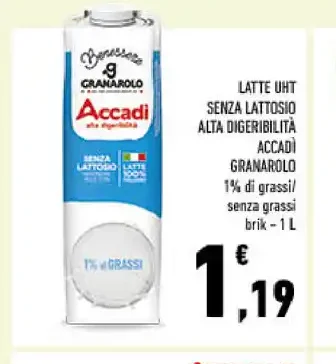 Latte UHT senza lattosio Accadì Granarolo