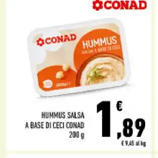 Hummus salsa a base di ceci Conad