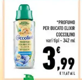 Profumo per bucato Elisir Coccolino