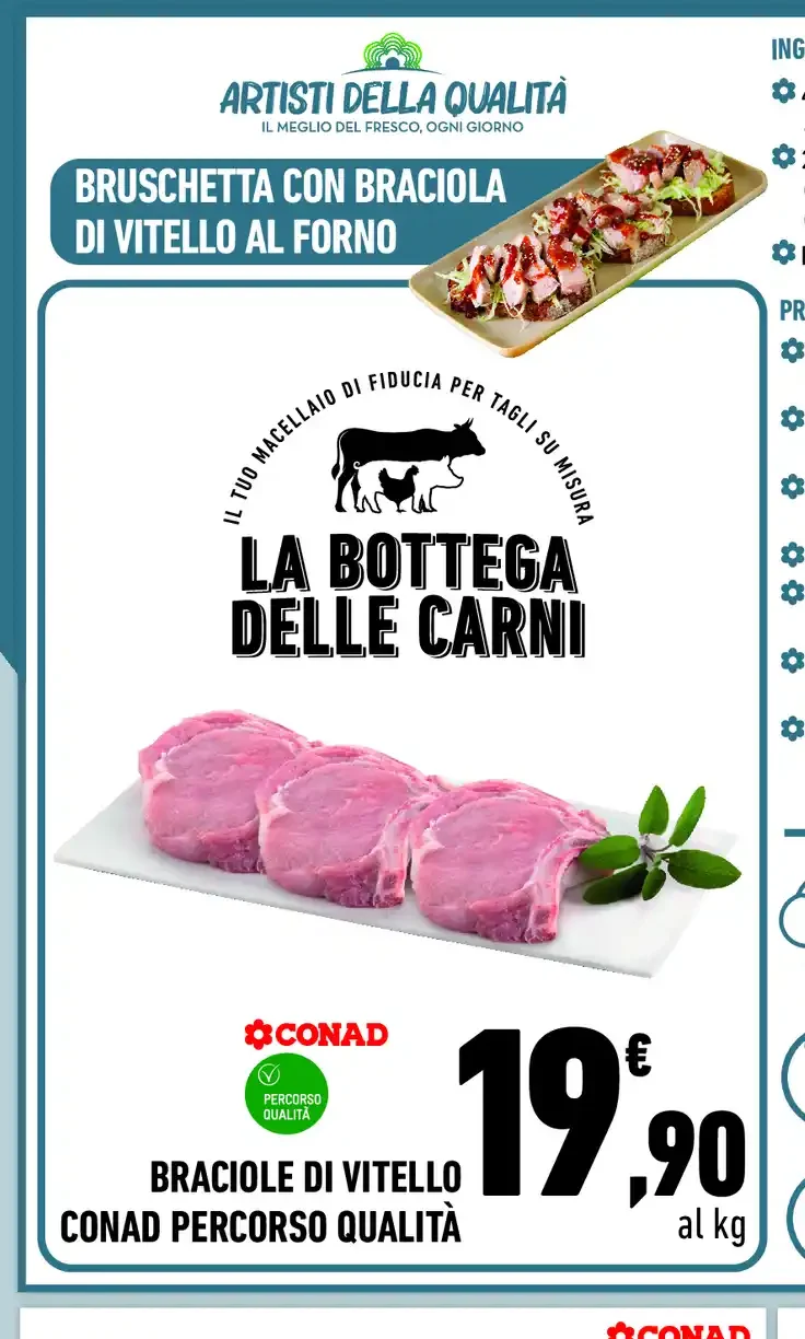 Braciole di vitello Conad Percorso Qualità