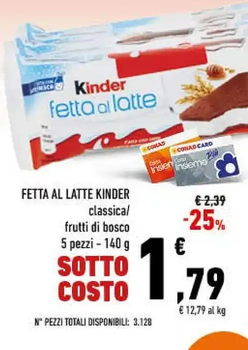 Fetta al latte Kinder