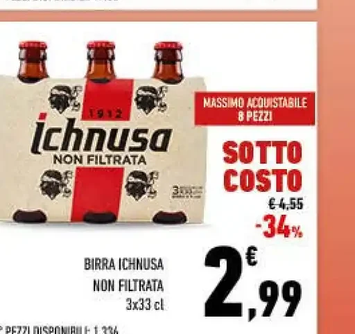 Birra Ichnusa non filtrata