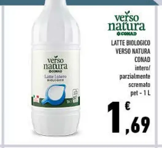 Latte biologico Verso Natura Conad