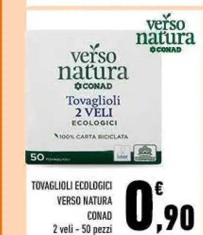 Tovaglioli ecologici Verso Natura Conad