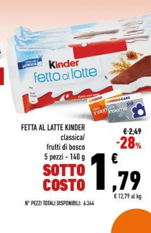 Fetta al latte Kinder