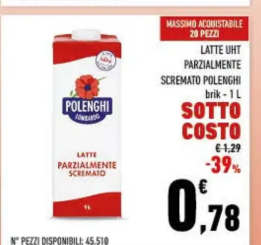 Latte parzialmente scremato Polenghi