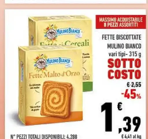 Fette biscottate Mulino Bianco