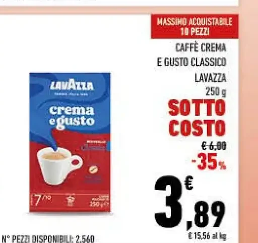 Caffè crema e gusto Lavazza