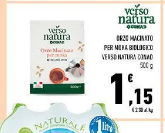 Orzo macinato per moka biologico Verso Natura Conad