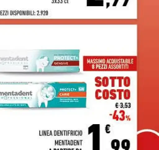 Dentifricio Mentadent