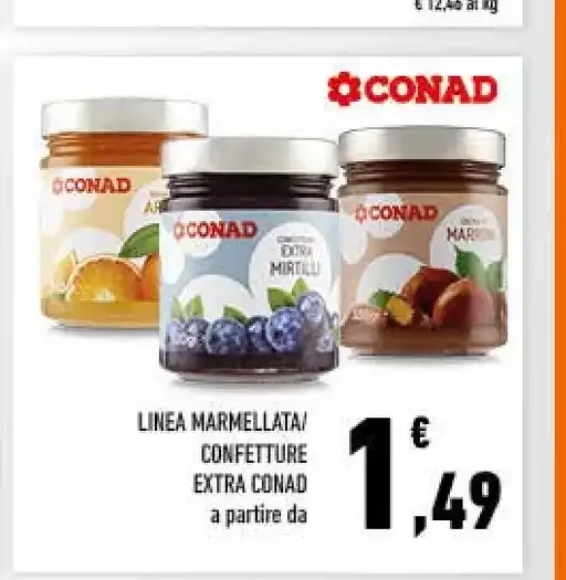 Linea marmellata e confetture extra Conad