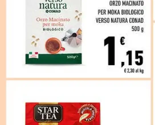 Orzo macinato per moka biologico Verso Natura Conad