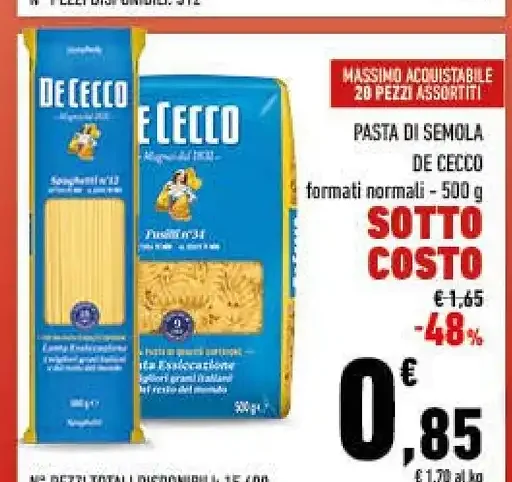 Pasta di semola De Cecco