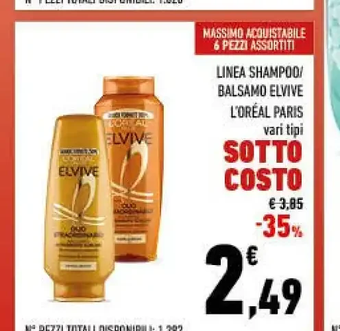 Linea shampoo/balsamo Elvive L'Oréal Paris
