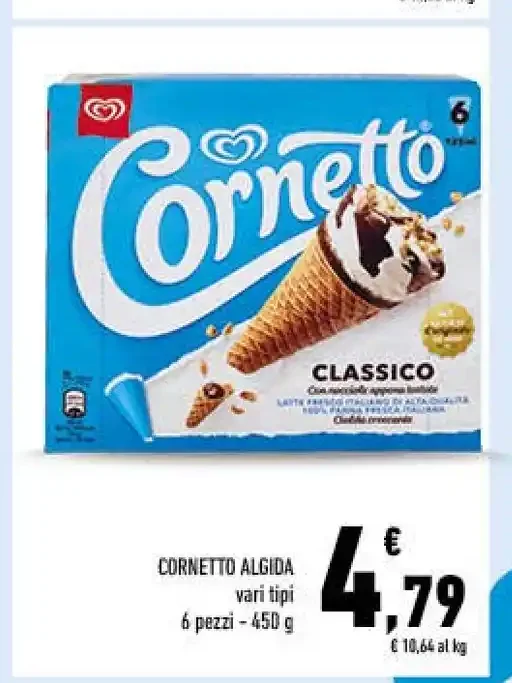 Cornetto Algida vari tipi