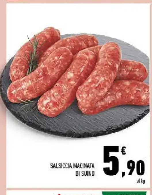 Salsiccia macinata di suino