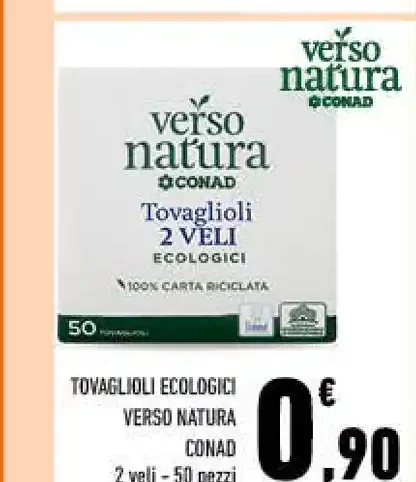 Tovaglioli ecologici Verso Natura Conad