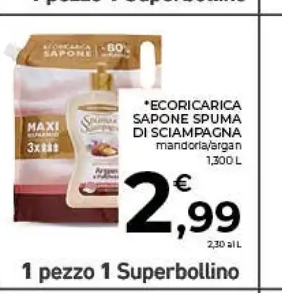 Ecoricarica Sapone Schiuma di Sciampagna