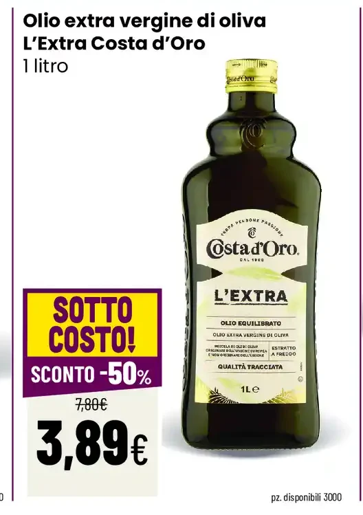 Olio extra vergine di oliva L’Extra Costa d’Oro