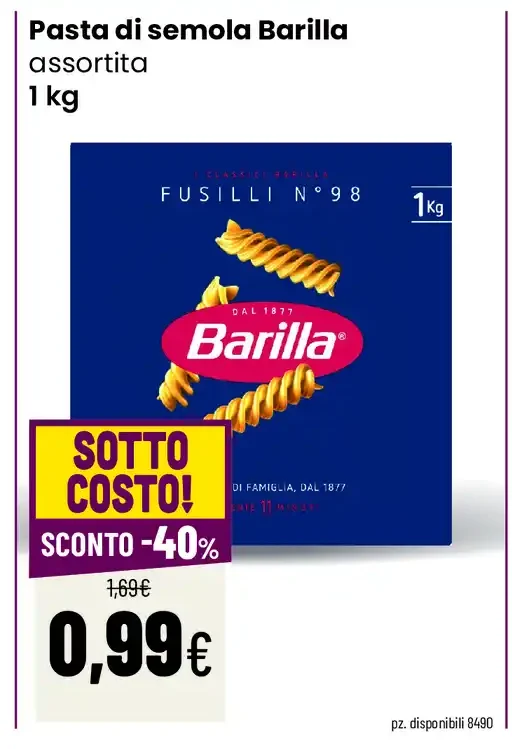 Pasta di semola Barilla assortita