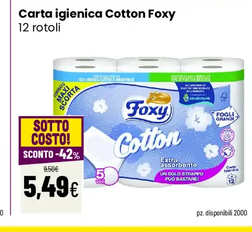 Carta igienica Cotton Foxy