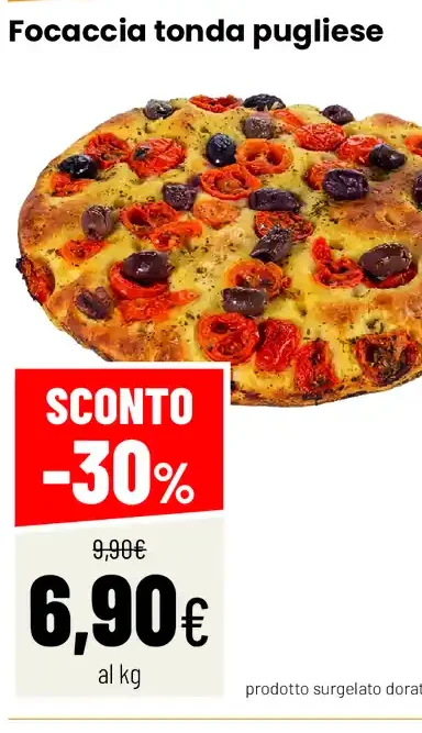 Focaccia tonda pugliese