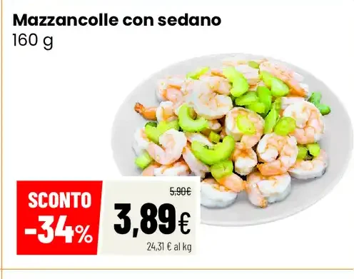 Mazzancolle con sedano