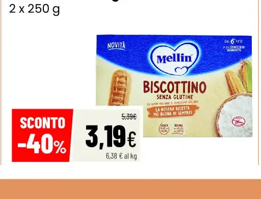 Biscottino senza glutine Mellin