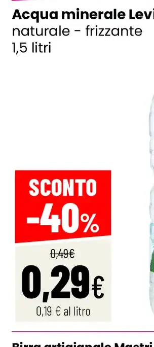 Acqua minerale Levissima