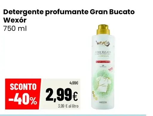 Detergente profumante Gran Bucato Wexór