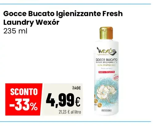 Gocce Bucato Igienizzante Fresh Laundry Wexór