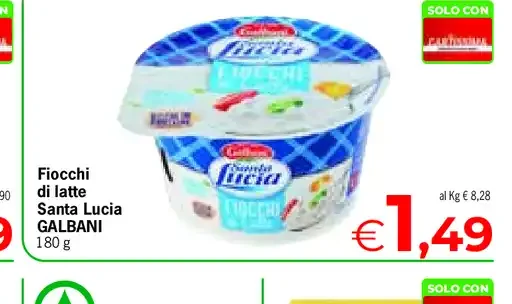 Fiocchi di latte Santa Lucia Galbani