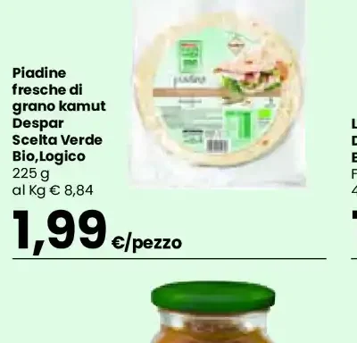 Piadine fresche di grano kamut