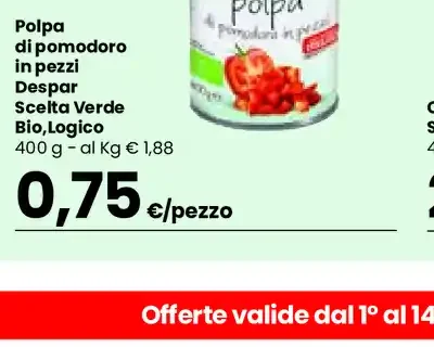 Polpa di pomodoro in pezzi