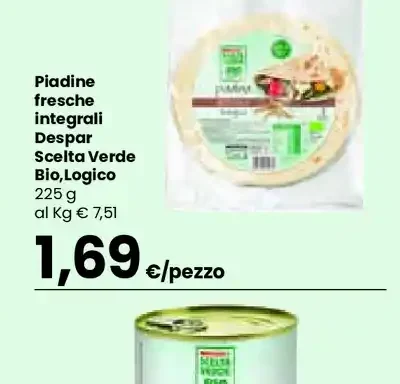 Piadine fresche integrali