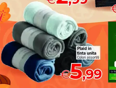 Plaid in tinta unita