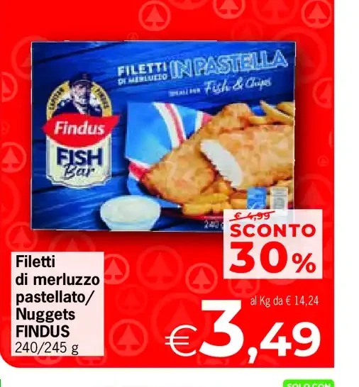 Filetti di merluzzo pastellato/nuggets