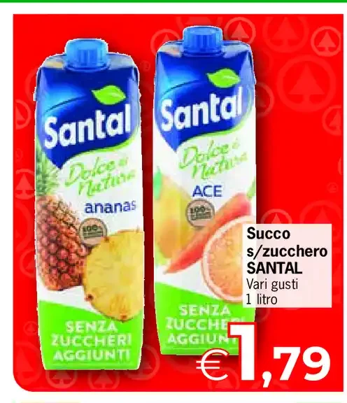 Succo senza zucchero Santal