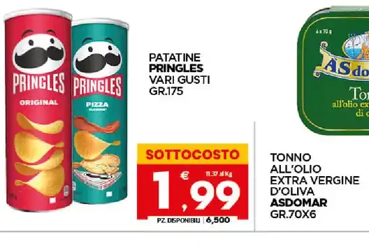 Patatine Pringles vari gusti