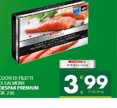 Cuori di filetti di salmone