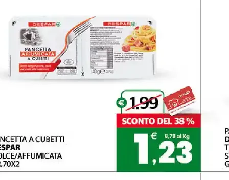 Pancetta a cubetti dolce/affumicata Despar