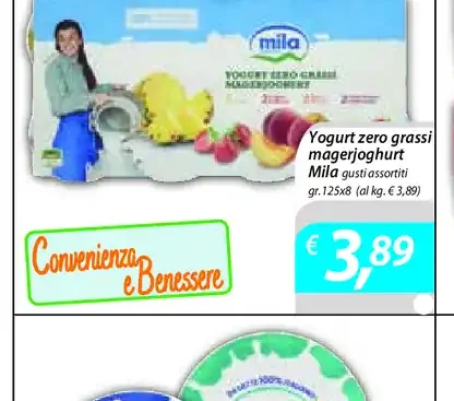 Yogurt zero grassi Mila
