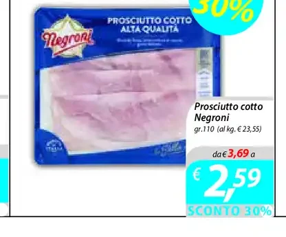Prosciutto cotto Negroni