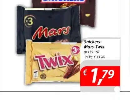 Snickers Mars Twix
