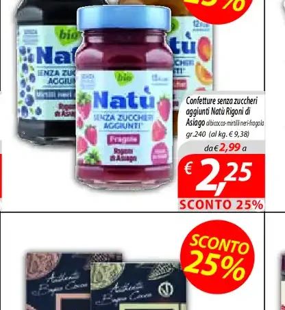 Confetture senza zuccheri aggiunti