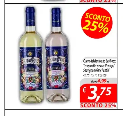 Tempranillo rosso e Sauvignon blanc Fantini